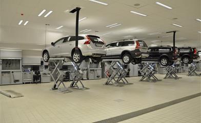 Neue Einrichtung und erneuerte Räumlichkeiten für die Volvo-Werkstatt