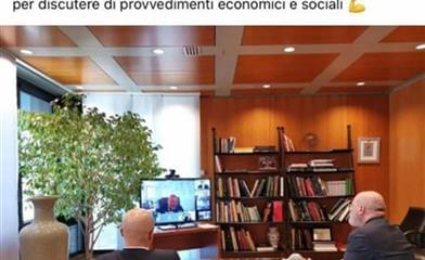 Il nostro AD Lino Di Betta in videoconferenza con il Governatore Stefano Bonaccini