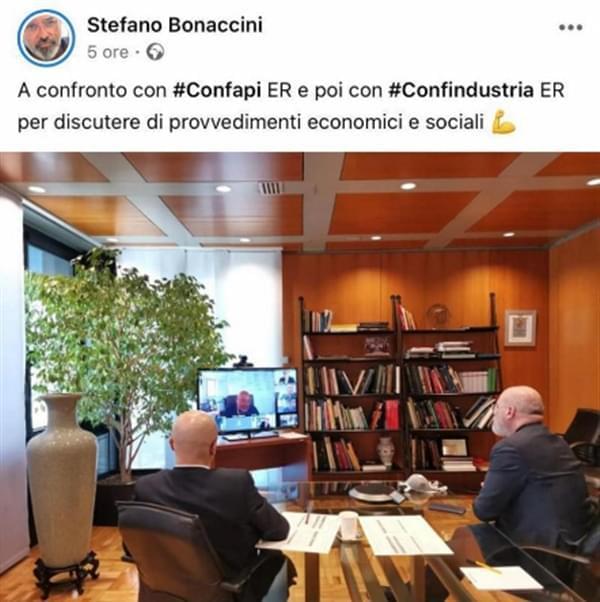  Our CEO Lino Di Betta partecipate in a video conference with the Governor Stefano Bonaccini.